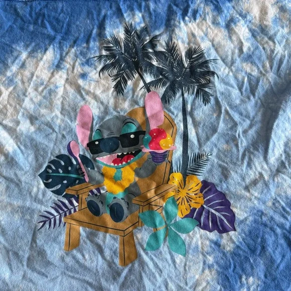 Walt Disney World Stitch Tie Dye Spirit Jersey Size Large Pullover Sweatshirt - Picture 9 of 16